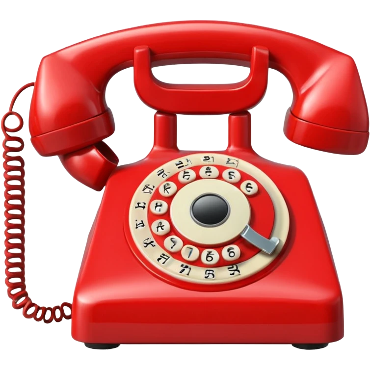 The old red home phone emoji