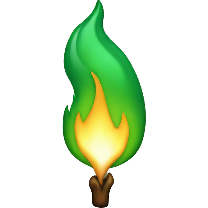 green flame emoji
