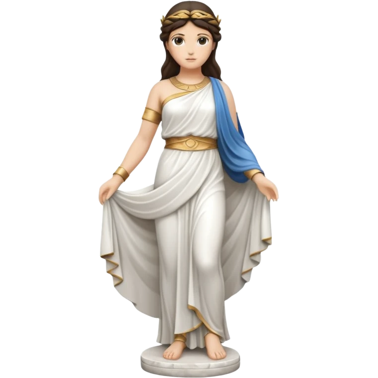 Marble Greek statue of a brunette Greek goddess  emoji