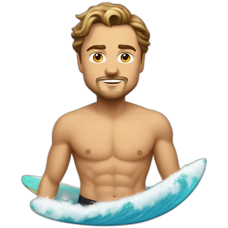 léonardo dicaprio surf emoji