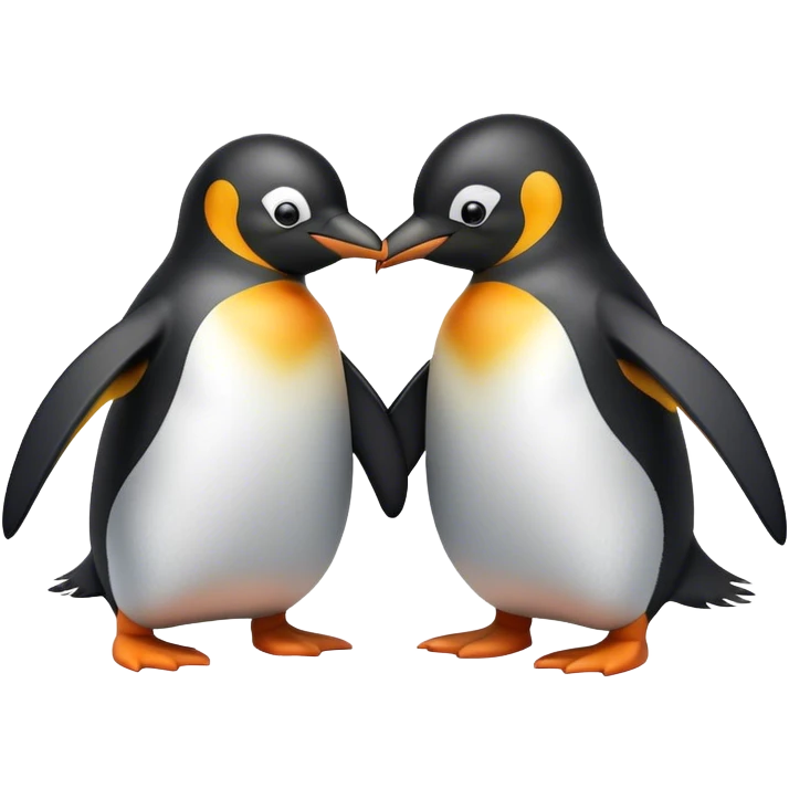 Penguin fighting emoji