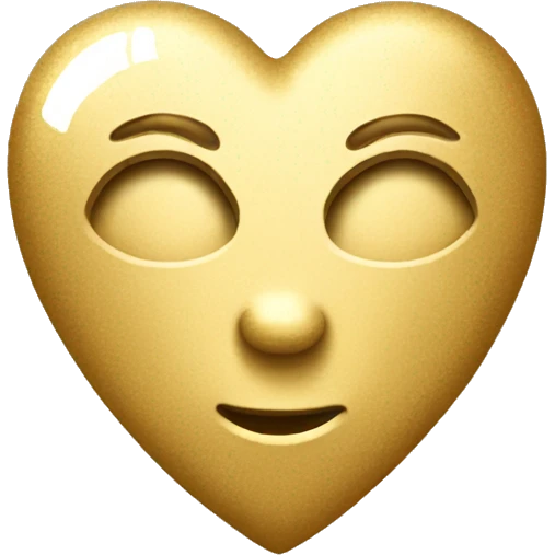 Typical iOS heart emoji in gold color emoji