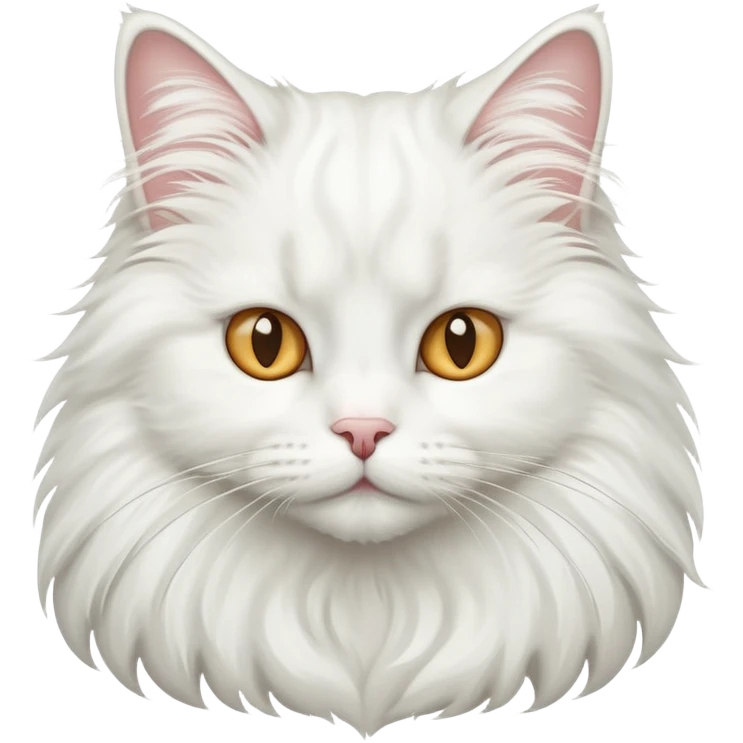 Long-haired white cat emoji