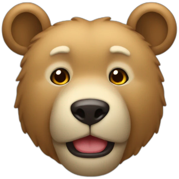 ourson qui fait la tête emoji