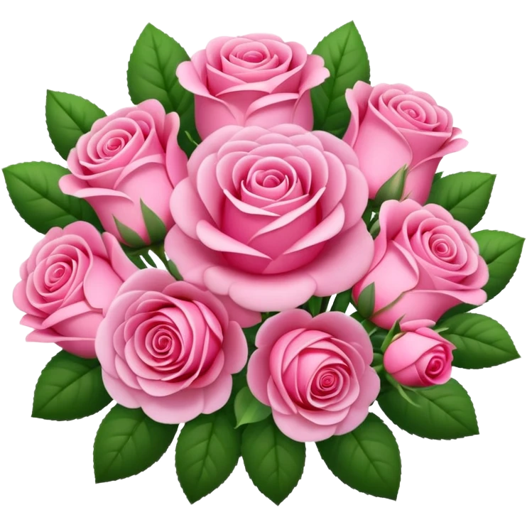Huge pink flower bouquet with different flowers and pink tones and roses emoji