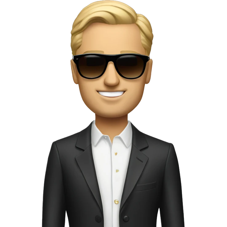 Rich guy with Balenciaga sunglasses emoji