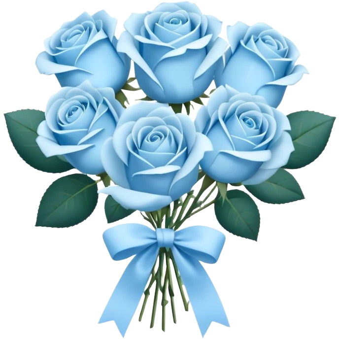 light blue rose bouquet emoji