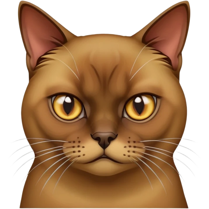 Burmese cat are angry emoji