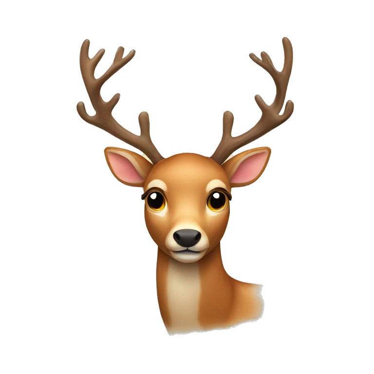 deer with New Year's antlers emoji