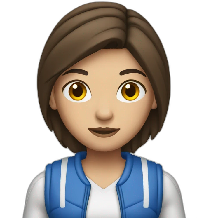brunette female boxer with tennis outfit emoji