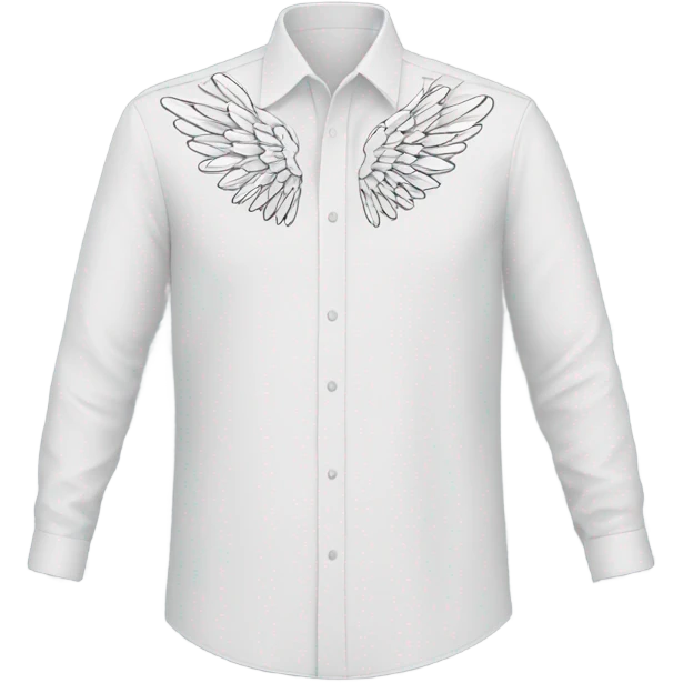 white shirt with wings on the front emoji