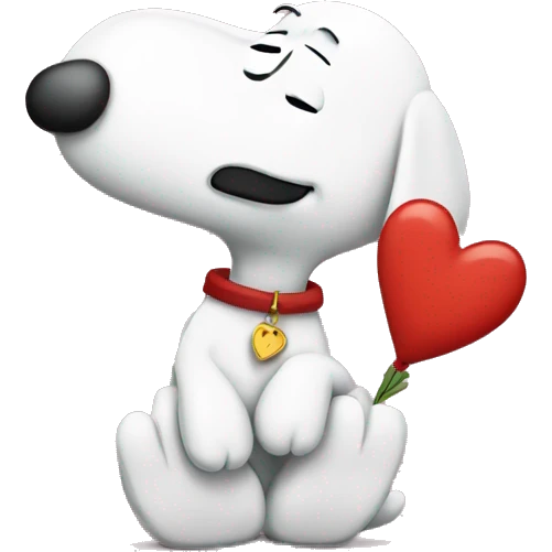 snoopy hearts emoji