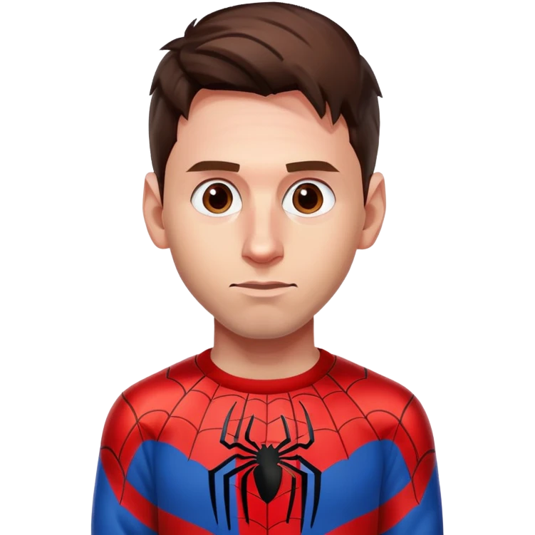 Messi con sueter de spiderman emoji