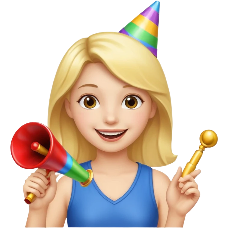 Girls part with fingers in  emoji