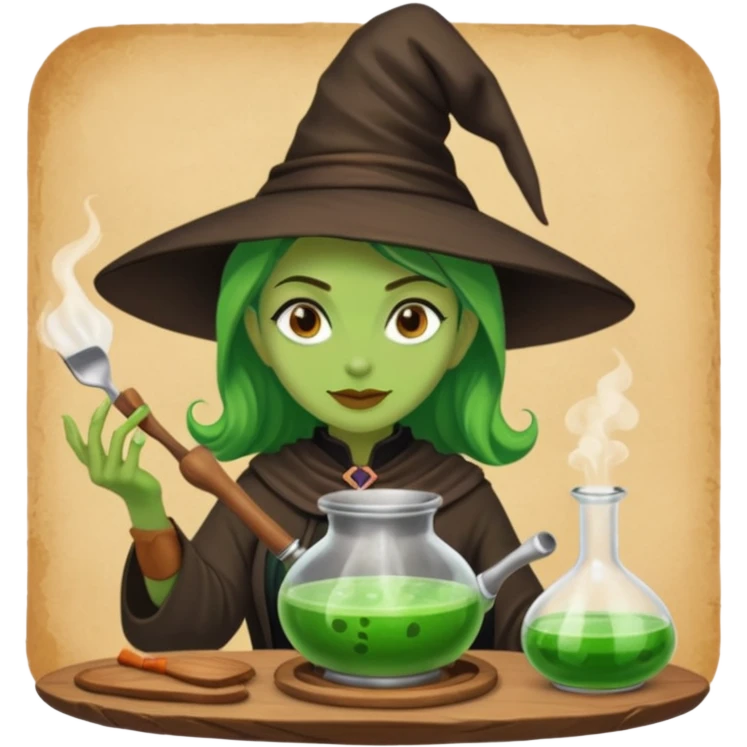 green witch cooking potion emoji