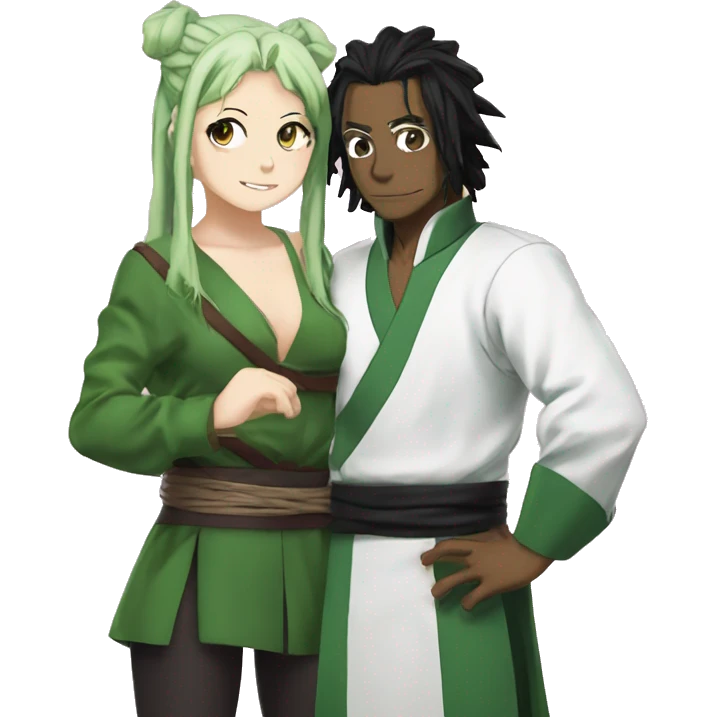 Muichiro from demon slayer with a coquette boq emoji