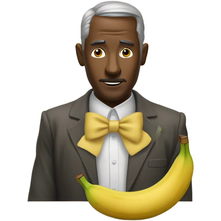 Banana comiéndose un boniato mientras sonríe  emoji