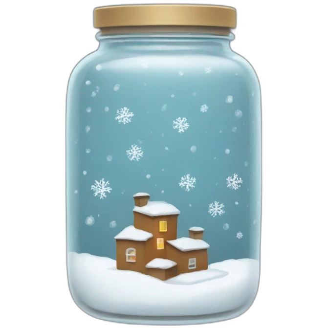 snow storm in a jar emoji