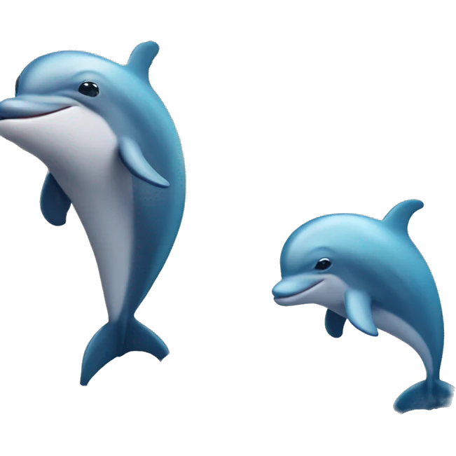 Dolphin with flowers  emoji
