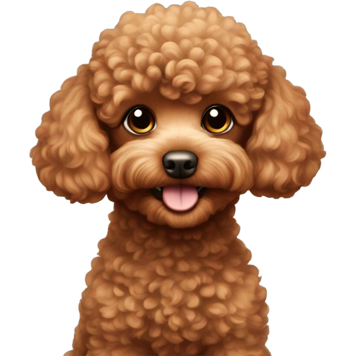 Red toy poodle the name moon emoji