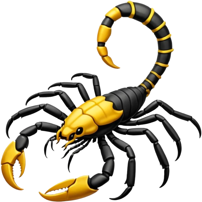 cartoon scorpion with raised pincers emoji emoji