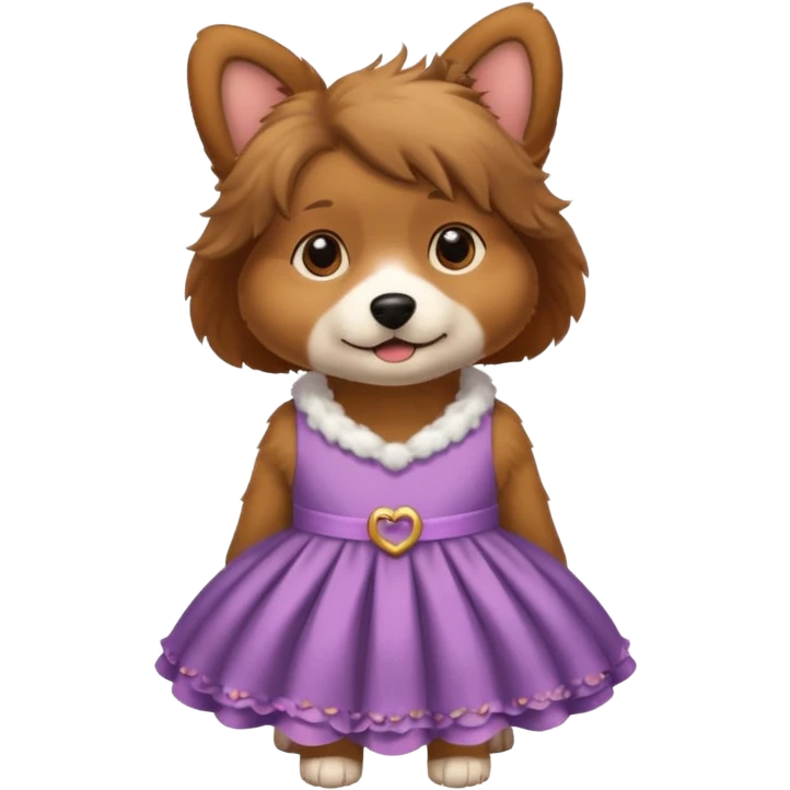 dog wearing dress emoji