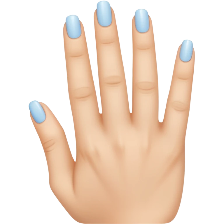 one finger with a clear manicure emoji