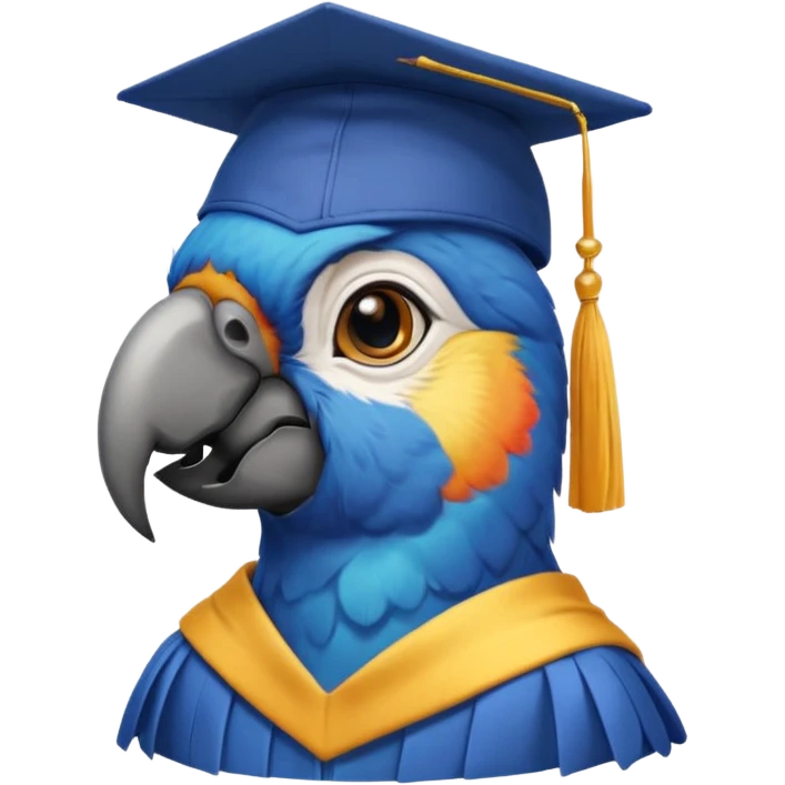 parrot graduate college emoji