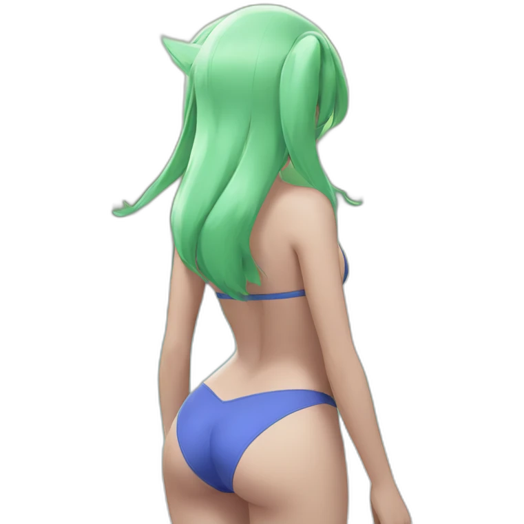 gardevoir pokemon full body pawg small swimsuit back emoji