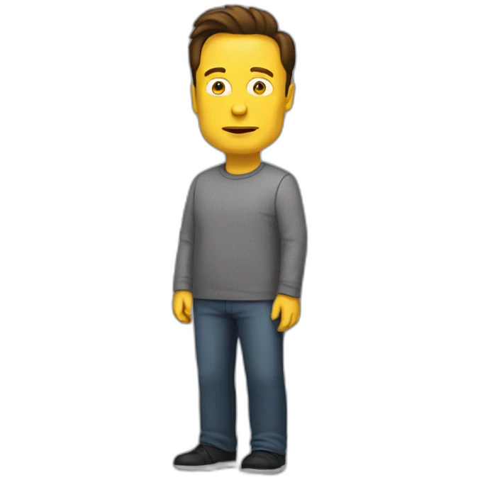 Elon musk in Simpson emoji