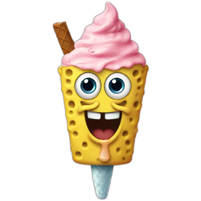 Spongebob eats ICE CREAM emoji