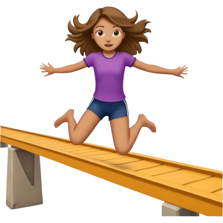 Girl jumping from a bridge emoji
