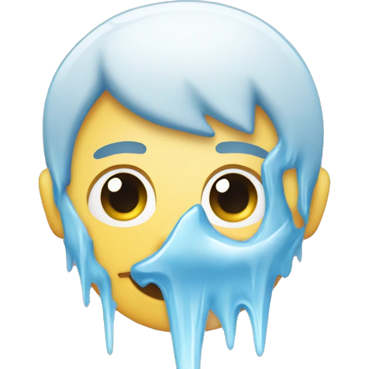 cute cold blue icicle face regular emoji emoji