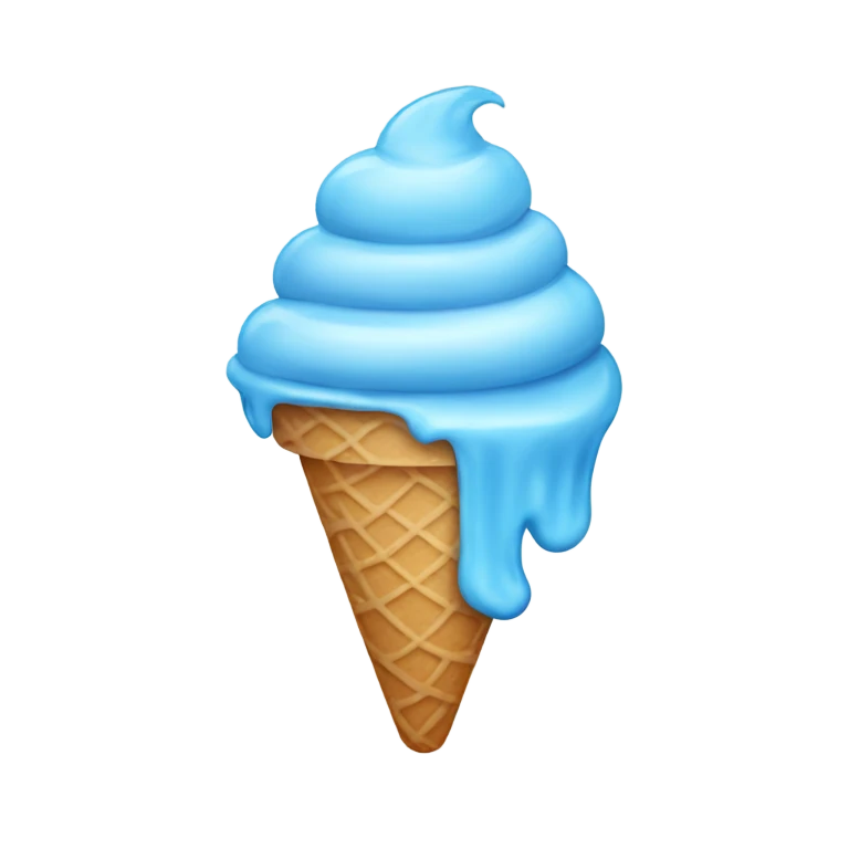 blue ice cream emoji