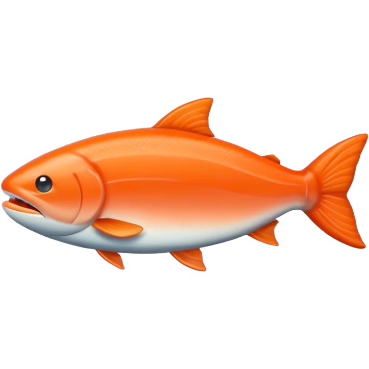 Make salmon  in iPhone emoji style emoji