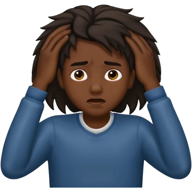 کسی که موهای خود را می کشد emoji