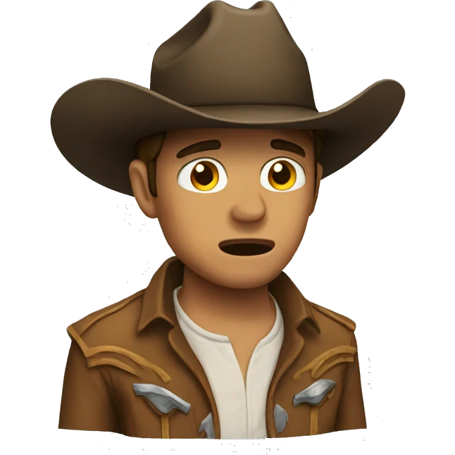 crying cowboy emoji