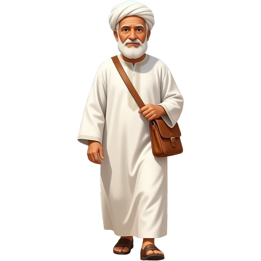 algerian old man walking emoji