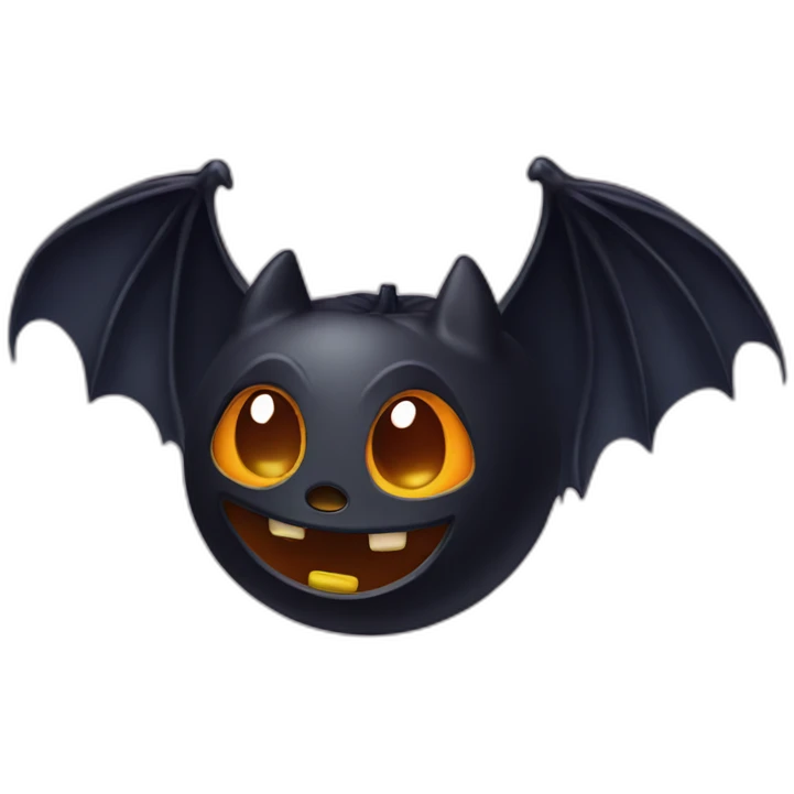 halloween flying bat emoji