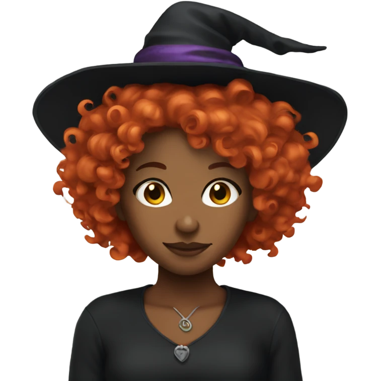 Witch red curly hair emoji