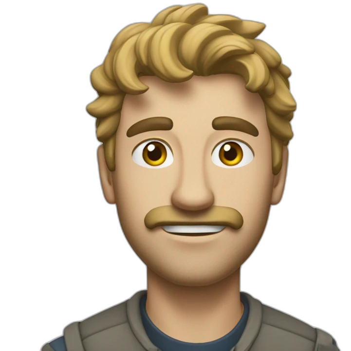 Mélange entre un homme et un loup emoji