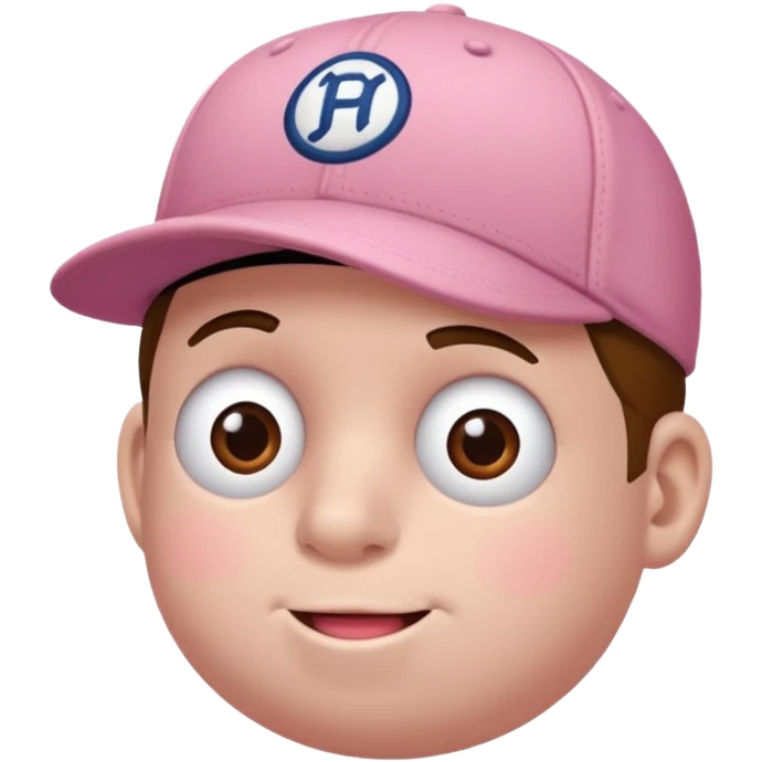 Porco usando um boné full body emoji