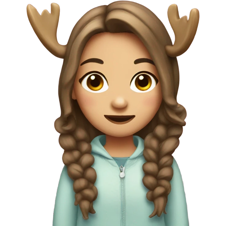 Girly moose emoji