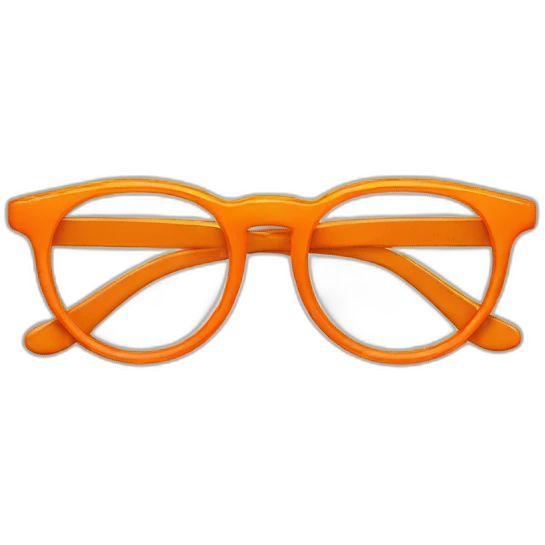 eyeglasses orange emoji
