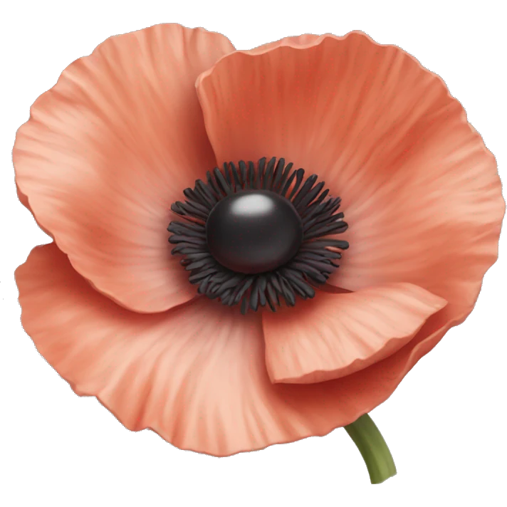 Cute realistic poppy emoji