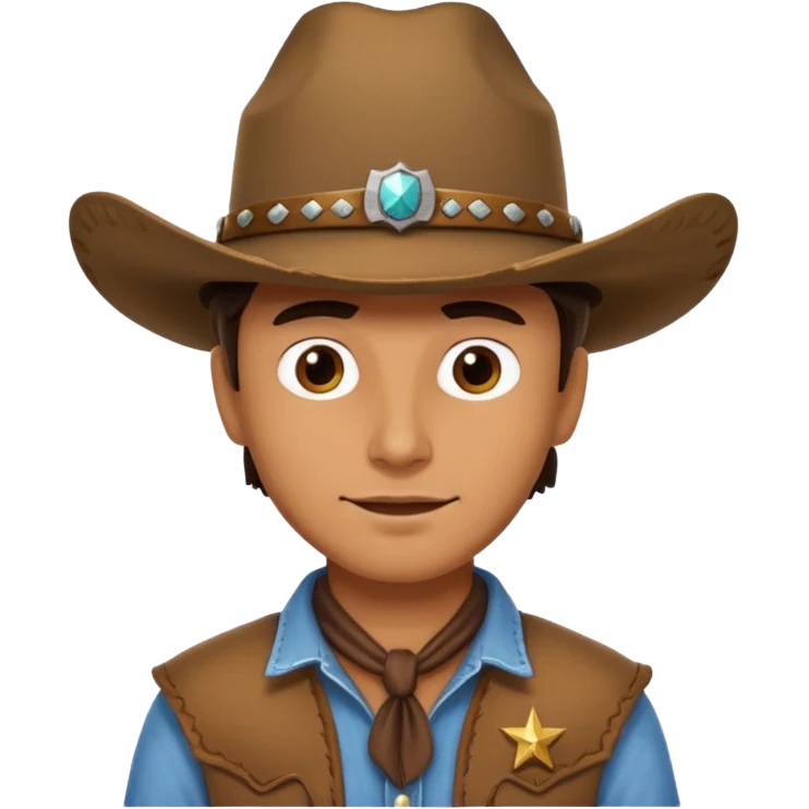 cowboy with really cool cowboy hat with a yeehaw emoji