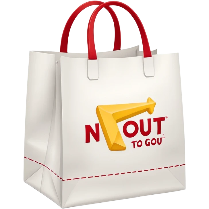 In-N-Out to go bag ￼ emoji