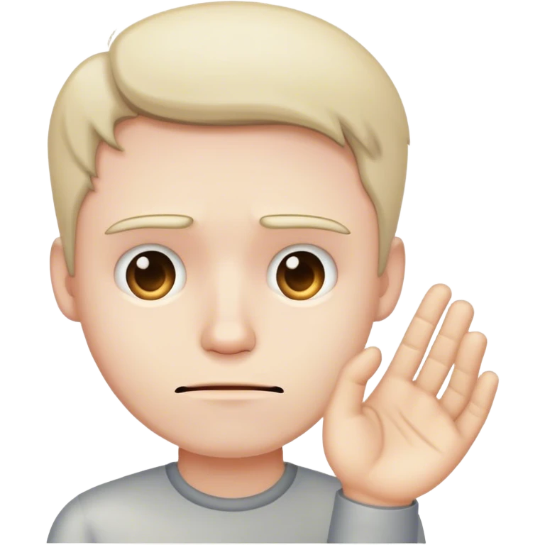 Unhappy man giving hand emoji