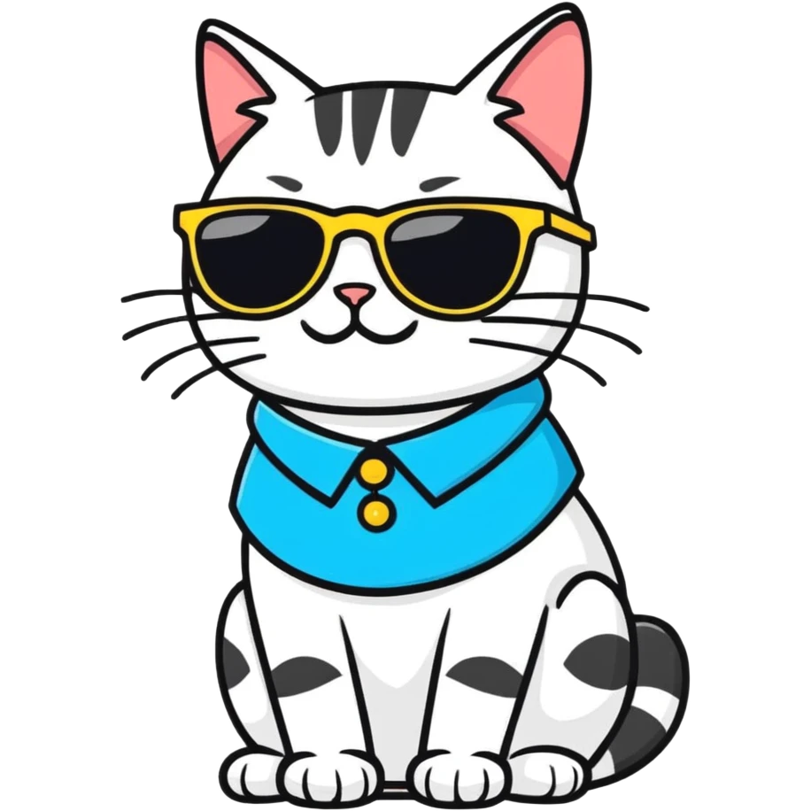 Cat with sunglasses emoji