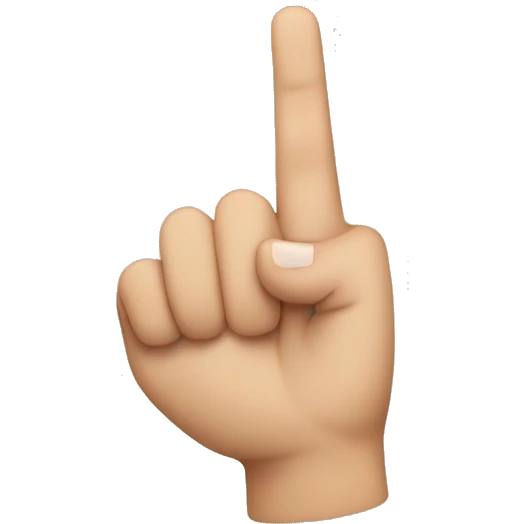 create a middle finger w the little finger emoji